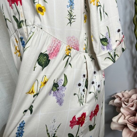 Tuckernuck Fresh Bud Royal Shirt Floral Mini Dress Button Front Women's Small - Picture 6 of 12